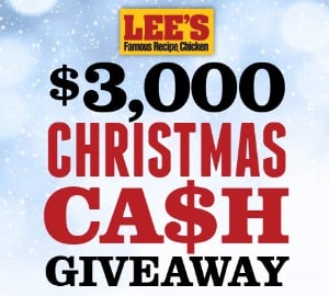 Lee's Chicken: Win $3,000