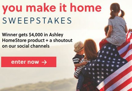 Win a $4K Ashley HomeStore Product