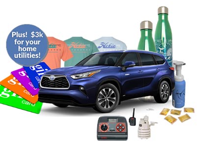 Win $3K for Home Utilties + Toyota Highlander for Charity