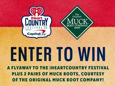 Win a Muck Boot Flyaway to iHeartCountry Festival
