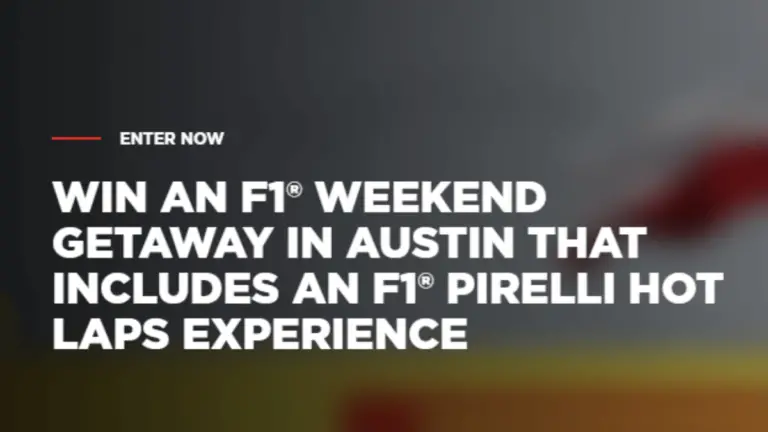 F1 Pirelli Hot Laps Weekend Austin 2024 Sweepstakes