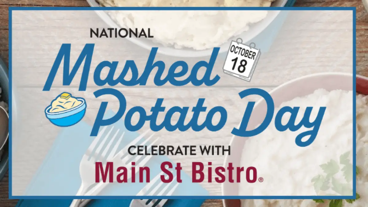 Main St Bistro National Mashed Potato Day Sweepstakes