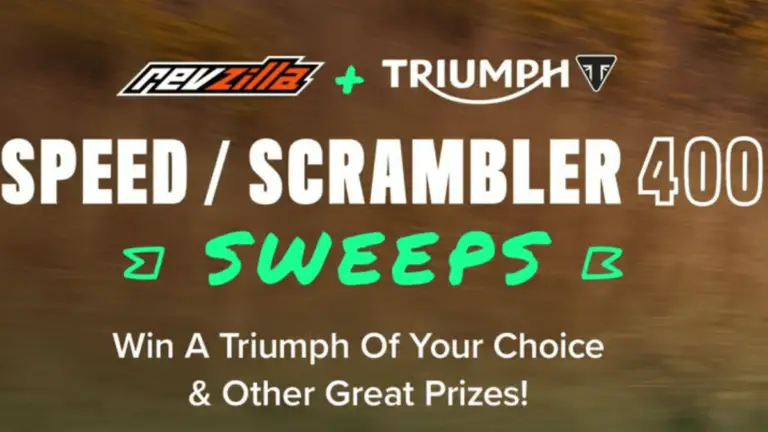 RevZilla and Triumph Speed and Scrambler 400 Sweepstakes