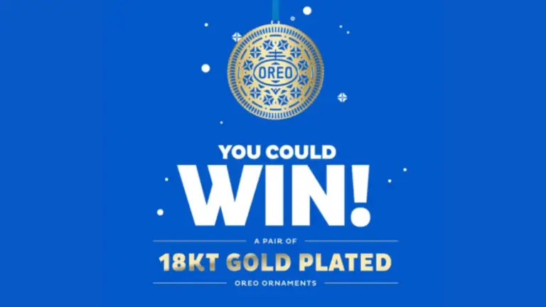 Oreo Gold Plated Ornament Sweepstakes